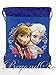 Disney Frozen Princess Elsa & Anna Royal Blue Drawstring Backpack Tote Bag
