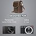 MegaGear Panasonic Lumix DC-ZS200, TZ200, Leica C-Lux Leather Camera Case with Strap - Dark Brown