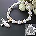 WE 12 Pcs Angel Wing Cross Bracelet Favor - Baptism Christening Bautizo Recuerdos First Communion Gift for Guests