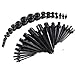 54 Pieces Gauges Kit Black Spiral Hanger Tapers and Plugs 14G-00G Stretching Kit - 27 Pairs
