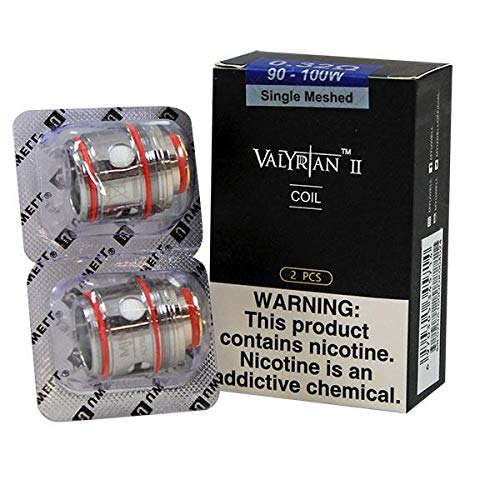 Genuine Valyrian 2 Coils - 2 Pack, Single Mesh, 0.32ohm, Black, Mesh Build, Sub Ohm, High VG Compatible