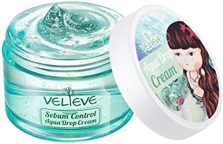 [VELIEVE] Aqua Drop Sebum Control Cream 120g - Rich Mineral Ocean Water &amp; Coral Extract Oil-Free Moisturizer Gel