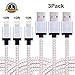 iPhone Charger, Calegoo 3 Pack 10FT Braided Lightning to USB Charger Cable, Compatible with iPhone 7/ 7Plus/ SE/ 6/ 6s /6 Plus/ 6s Plus/ 5s/ 5c/ 5/ iPad Air/ Mini/ iPod Nano/ Touch (Champagne)