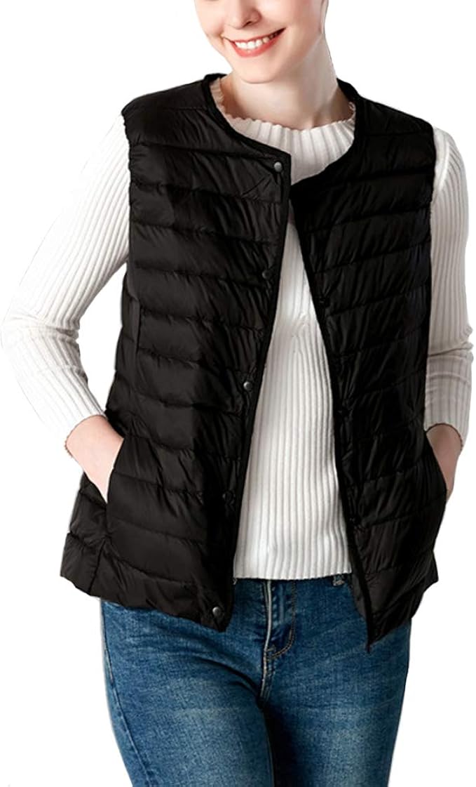 YDSH Women's Autumn Sleeveless Down Gilet Coat Vest Ultra Light Weight