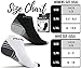 Compression Running Socks Men & Women - Best Low Cut No Show Athletic Socks for Stamina Circulation & Recovery - Durable Ankle Socks for Runners, Plantar Fasciitis & Cycling - 2 PAIR GRY WHT S/M