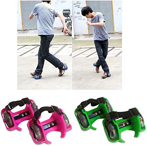 1 Pair Adjustable Children Kids Runaway Speeding Halo Roller Skates Wheels Skating Shoes (Blue)