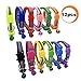 PACCOMFET 12 Pcs Breakaway Cat Collar Nylon Reflective Cat Collar with Bell, Multicolor, Safe and Durable