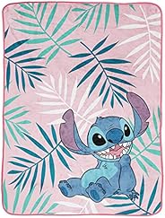 Jay Franco Disney Lilo & Stitch Misty Palm Throw Blanket - Measures 46 x 60 inches, Kids Bedding - Fade Re