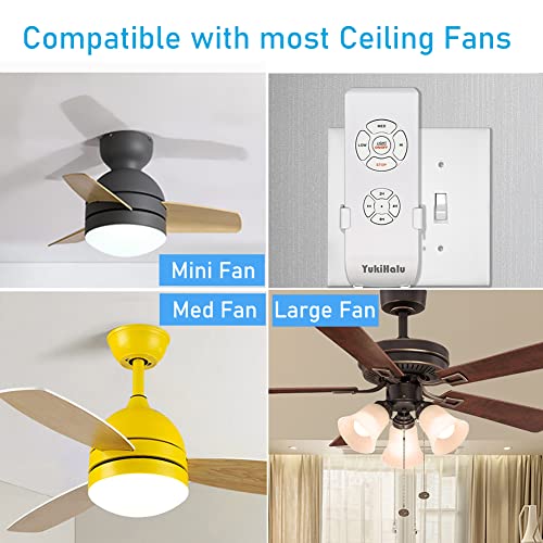 YukiHalu Ceiling Fan Remote Control Kit, Universal and Compact Size