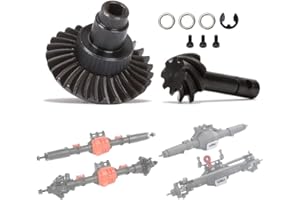 RXZIXYL Heavy Duty Bevel Helical Overdrive Gear RC Car Bevel Gear 8T 24T/27T/30T/33T AR44 for 1/10 RC Rock Crawler Axial SCX10 II Axle Portal Spare Parts (33T 8T)