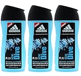 Adidas Ice Dive with Marine Extract 2-in-1 Refreshing Hair & Body Wash, 8.4fl oz. (Pack of 3)