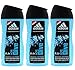 Adidas Ice Dive with Marine Extract 2-in-1 Refreshing Hair & Body Wash, 8.4fl oz. (Pack of 3)