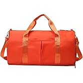 Men and Women's Travel Bag With Shoe Compartment Sports Tote Gym Bag Weekender Overnight Shoulder Bag