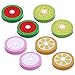 Cosmos 8 Pcs Regular Mouth Mason Jar Lids Decorative Metal Jar Lids Compatible with Mason Jars Canning Jars, Straw Hole Design in Assorted 4 Colors Pattern