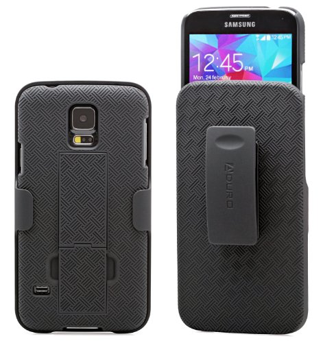 UPC 796594239833, Galaxy S5 Case, Aduro COMBO Shell &amp; Holster Case Super Slim Shell Case w/ Built-In Kickstand + Swivel Belt Clip Holster for Samsung Galaxy S5