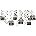 Amscan Lights, Camera, Action Hanging Swirl Decorations, 12 Pcs