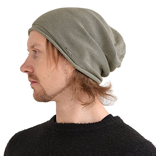 CHARM Casualbox | Organic Cotton Stretchy Beanie Made in Japan Men Women Knit Hat Fashion Summer Winter All Season Chemo Medical Cancer Natural Light Gray
