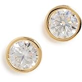 SHASHI Women's Bezel Stud Earrings 5mm