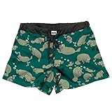 LazyOne Junior Womens No Wake Zone Manatee PJ Boxers