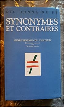 Dictionnaire de synonymes et contraires