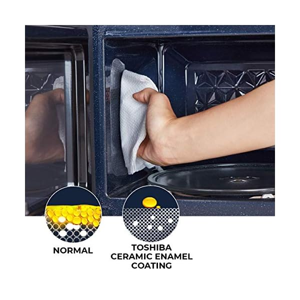 Toshiba 800w 20L Microwave Oven with 12 Cooking Presets, Upgraded Easy-Clean Enamel Cavity, Weight/Time Defrost, and…