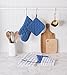DII Basic Terry Collection Quilted 100% Cotton, Potholder, Blueberry, 3 Piece