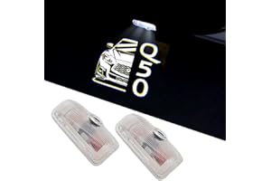 BUJINZETUI 2PCS LED Car Door Logo Lights Projector Compatible with Infiniti Q50 Q50L (V37) 2008-2022 Puddle Lights Ghost Shadow Light Kit Car Accessories