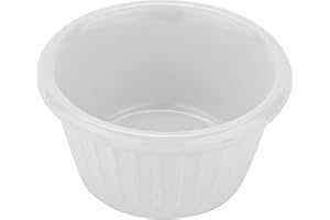 GET G.E.T. F-625-W 2 oz. Fluted Ramekin, Break Resistant, Melamine, White (Pack of 12)