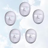 SUPVOX 5pk White Paper Pulp DIY Face Masks for Kids Crafts Masquerade Costume view 9