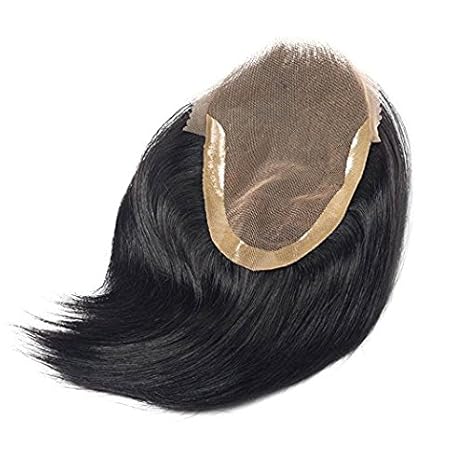 Indian Human Hair Super Swiss Lace Hair Patch System For Men Hair