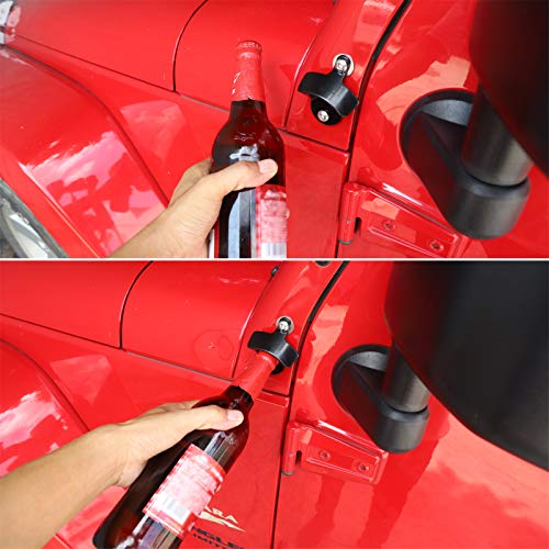 JeCar JK Door Mounted Bottle Opener Exterior Accessories for Jeep Wrangler JK JKU 20072018