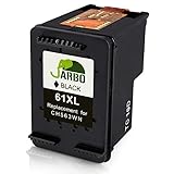 JARBO 61 XL Remanufactured for HP 61XL 61 Black Ink Cartridge, HP 61 Ink, 1 Black, Use with HP Envy 4500 5535 Deskjet 1000 1010 1055 1512 2510 2512 2544 2549 3000 3510 3050A Officejet 4635