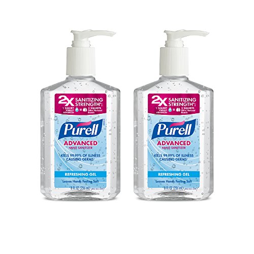 Purell 9652-02-ECIN Advanced Instant Hand Sanitizer, 8 oz. Pump Bottle (Pack of 2)