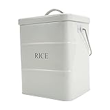 Xbopetda Metal Rice Storage Box, Square Rice