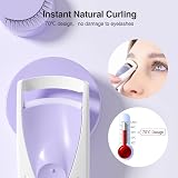 TOUCHBeauty Electric Heated Eyelash Curler Smart Silicone Pads AG-2003B Purple view 3
