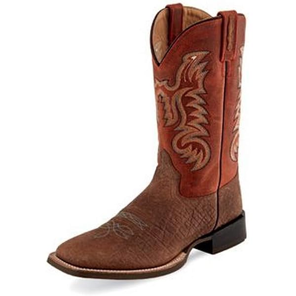 Amazon.com: Old West Brown/Black Mens Leather 9in Cowboy  display picture 3