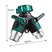 DuoMuo 2 Pack 2 Way Y Hose Splitter Hose Connector Garden Outdoor Faucet - with Comfortable Rubberized Grip - 10 Washers