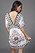 Wander Agio Womens Lace Short Sleeves Princess Dress Printing Beach Cover-up White,One Size
