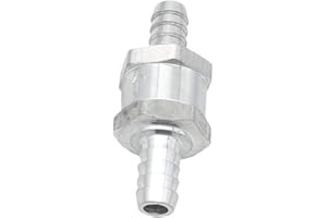 Amrxuts 12mm 1/2" Fuel Non Return One Way Check Valve Petrol Diesel Fuel Oil Water Aluminium Alloy