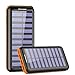 Solar Charger,KEDRON 24000mAh Portable Charger Power Bank with Dual Input and 3 USB Output Ports External Battery Pack for iPhone, iPad, Samsung Galaxy, Android Phones and Other Devices(Orange)