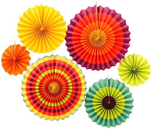 youta Hanging Paper Fans Kit Decor Folding Art Tissue Paper Fans Party Festival Wedding Home Decoration Rainbow