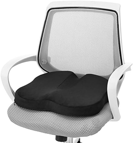 Poraty Coccyx Orthopedic Softer Memory Foam Seat Cushion - 100% Pure Memory Foam Luxury Seat Cushion, Orthopedic Design To Relieve Back, Sciatica and Tailbone Pain