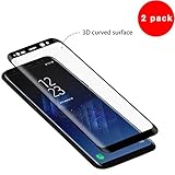 Stouch 3D Full Cover Tempered Glass Screen Protector for Samsung Galaxy S8 plus - Black (Galaxy S8 Plus)