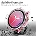 Yolovie Compatible with Samsung Galaxy Watch Active 2 Case 40mm, NOT for Active 4. PC Protective Cover Women Girl Bling Crystal Diamonds Shiny Rhinestone Bumper Watch Cases (40mm Pink)