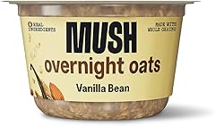 MUSH Overnight Oats - Vanilla Bean - Good Source of Fiber, Non-GMO, Dairy Free, Gluten Free, 5oz