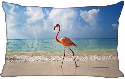 T92 NEW flamingo on beach Pillowcase 16x24Inch (two sides)Comfortable pillow cover the best gift 819#t!eg92