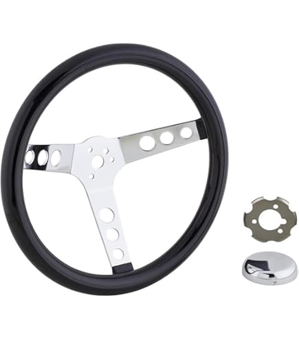 Amazon.com: Speedway Classic 12 Inch Black Steering Wheel | Smooth