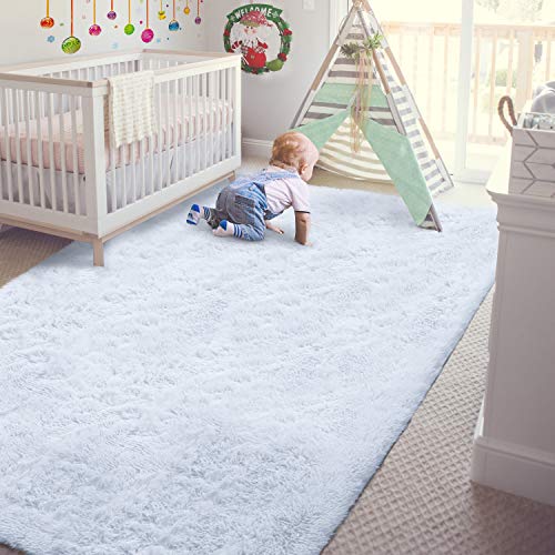 Andecor Soft Fluffy Bedroom Rugs, 5 x 8 Feet Indoor Shaggy Plush Area