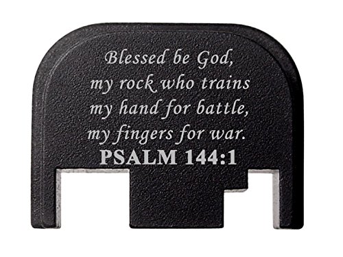 NDZ Performance Back Plate for Glock 17 17L 19 21 22 23 24 26 27 29 30 31 32 33 34 35 36 37 38 39 40 41 Gen 1-4 Bible Psalm 144:1