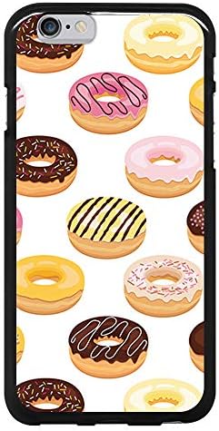 BJJ SHOP Black case for [ IPhone 6 / IPhone 6s ], TPU flexible silicone shell, design: Flavor and chip donuts